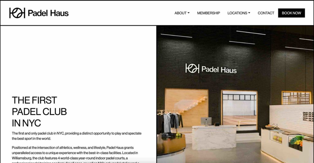 Homepage of Padel Haus - The First Padel Club with Courts in NYC