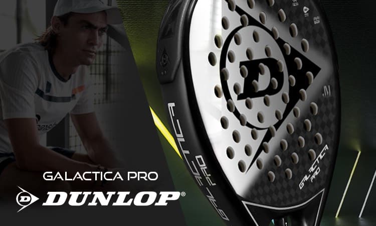 A nova e melhorada versão da raquete de padel Dunlop Galactica, denominada Pro.
