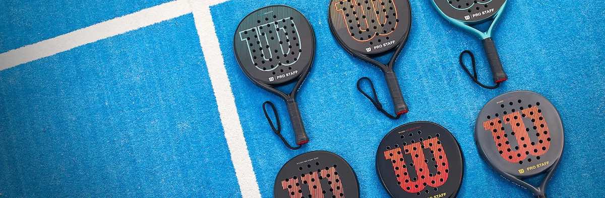 The different Wilson Padel Racket models.