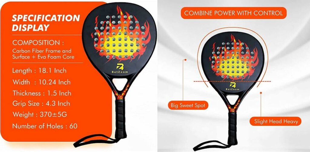 Padel Racket Review BatZoom Padel Tennis Racket Review - SimplePadel