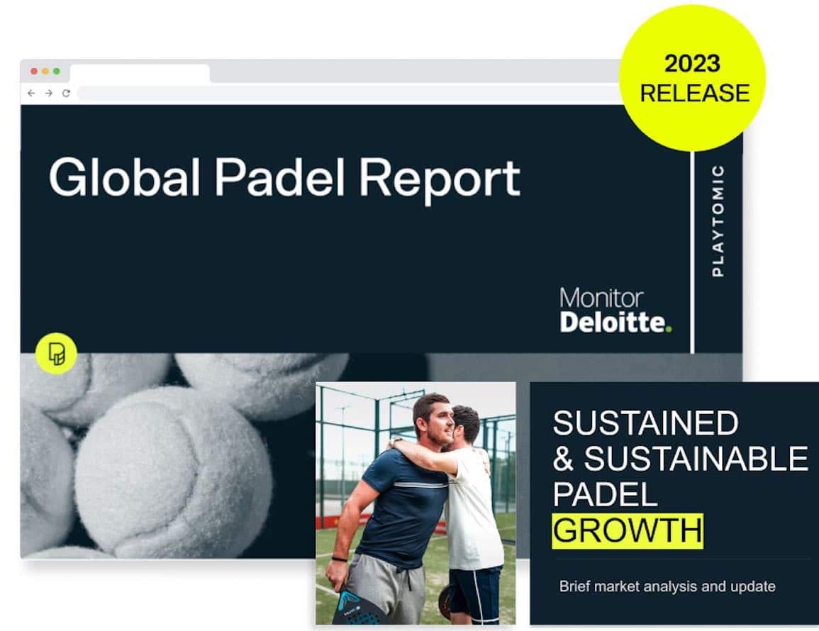 Relatório Global de Padel 2023 da Playtomic e da Deloitte. Fonte da imagem: Playtomic.