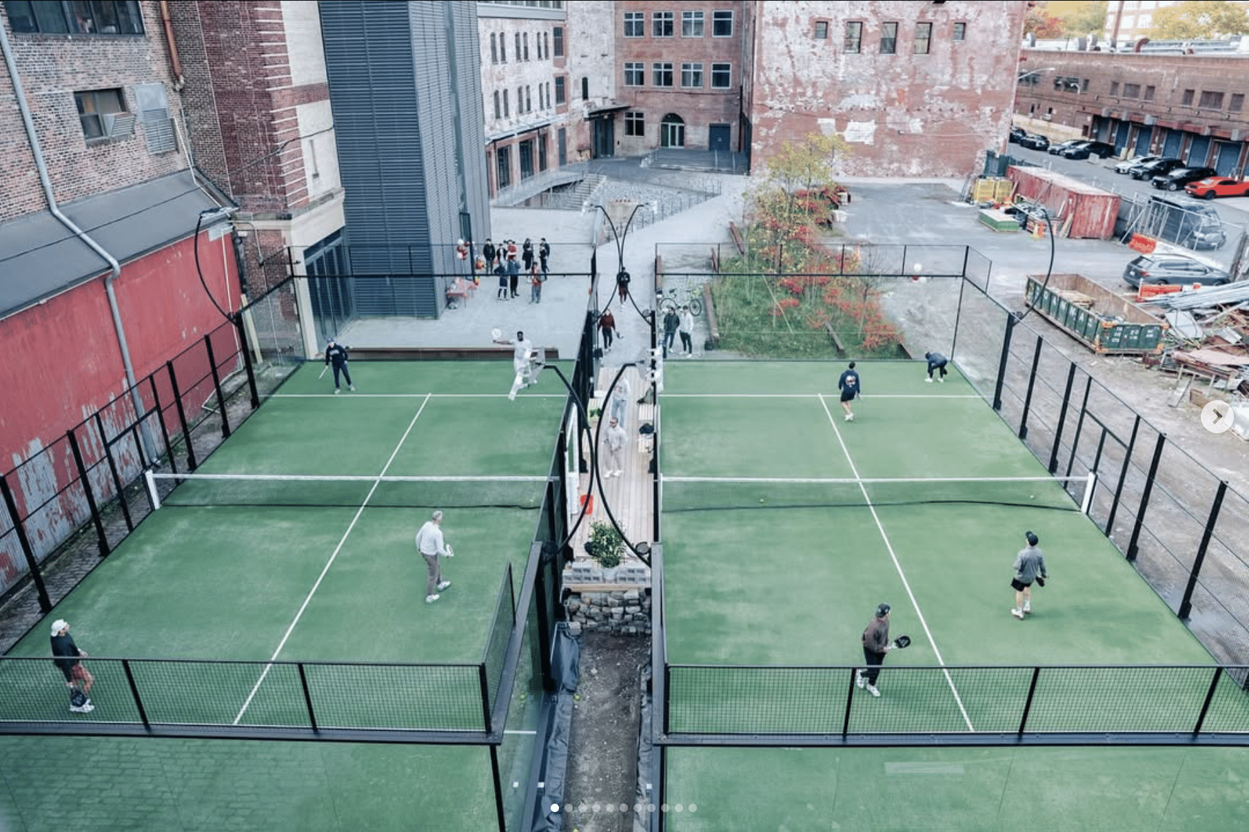 Padel courts at Mink Padel Club in New York, NY
