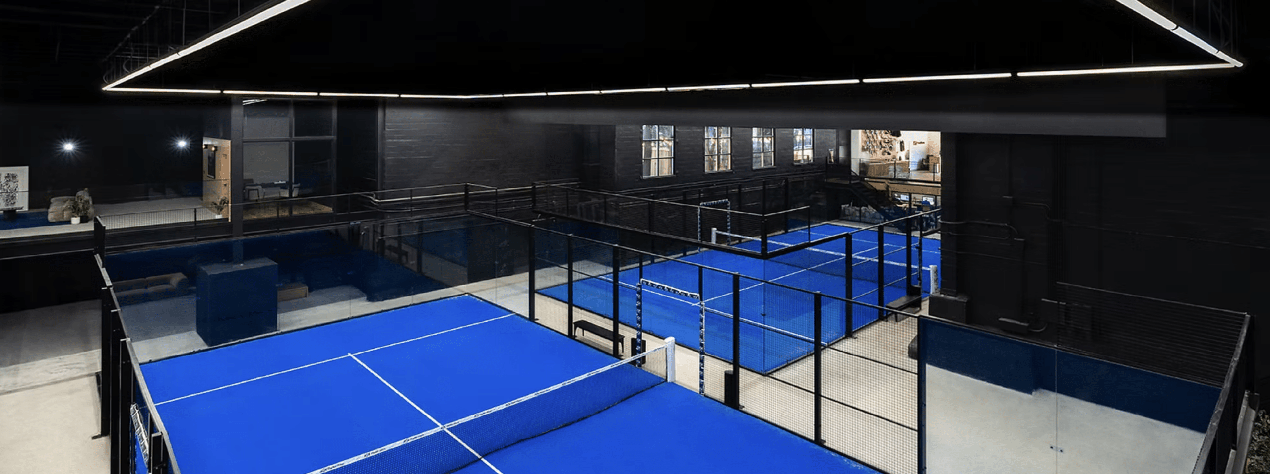 Padel courts at Padel Haus DUMBO in Brooklyn, NY