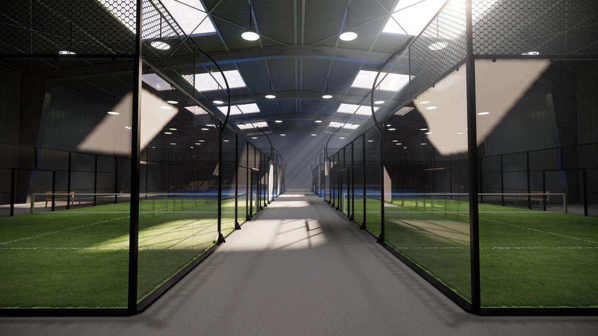 Padel courts at Access Padel Club NJ in Hillsborough, NJ