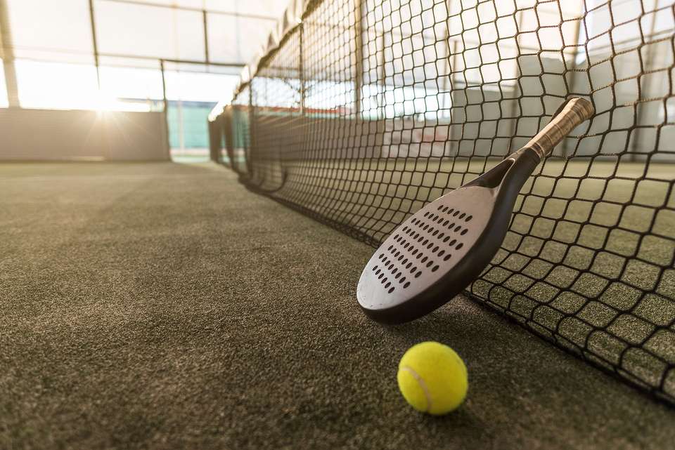 Padel courts at Anytime Padel (@ Palm Aire Country Club) in Sarasota, FL