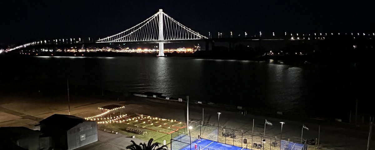 Padel courts at Bay Padel (Treasure Island) in San Francisco, CA