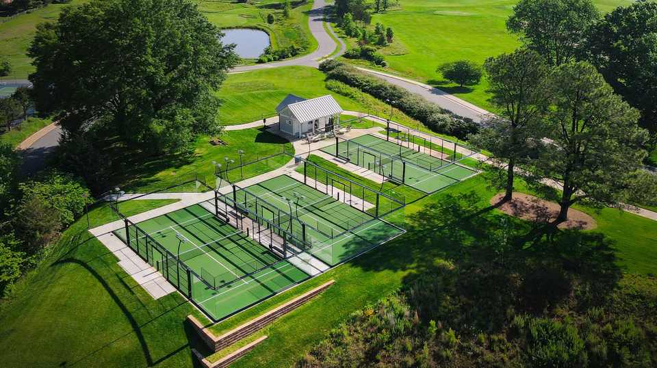 Padel courts at Boar's Head Sports Club in Charlottesville, VA
