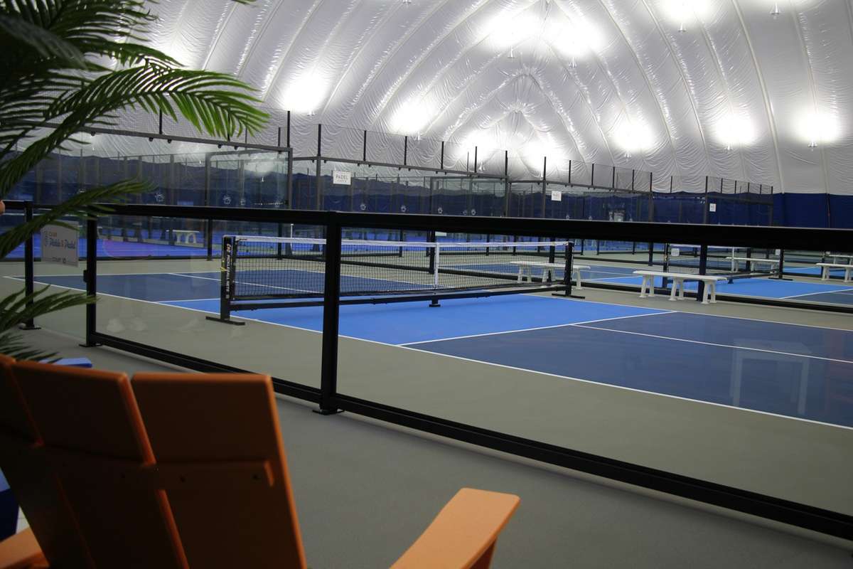 Padel courts at Club Pickle & Padel in Highland Park, IL