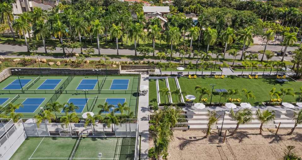 Padel courts at Dorado Beach Sports Hub in Dorado, PR