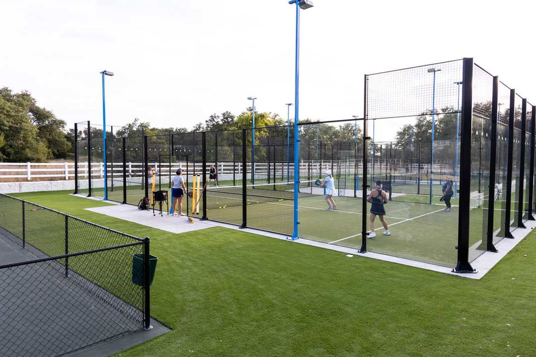 Padel courts at Dripping Springs Racquet Club in Austin, TX
