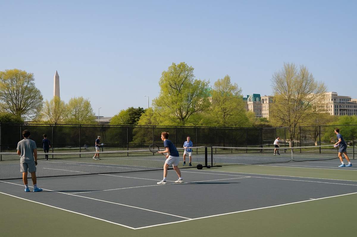 Padel courts at East Potomac Racquet Sports in Washington, DC