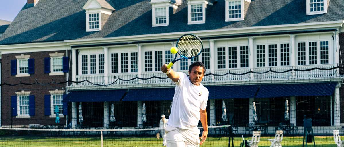 Padel courts at Germantown Cricket Club in Philadelphia, PA