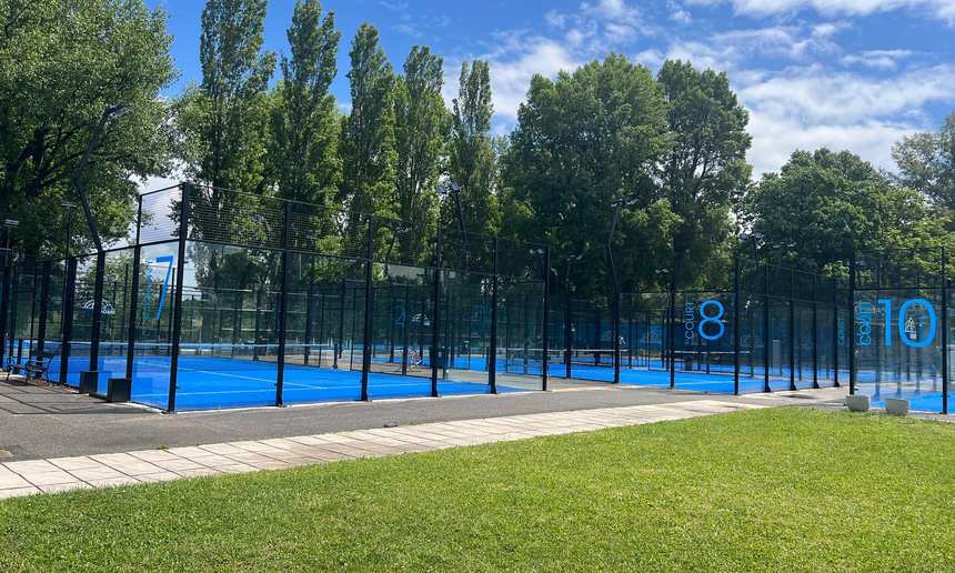 Padel courts at Golden Padel in Palm Desert, CA