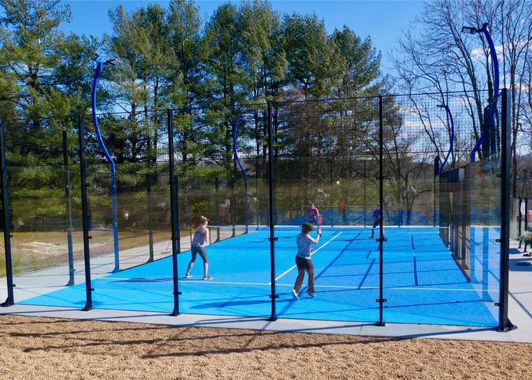 Padel courts at Greencroft Club in Charlottesville, VA