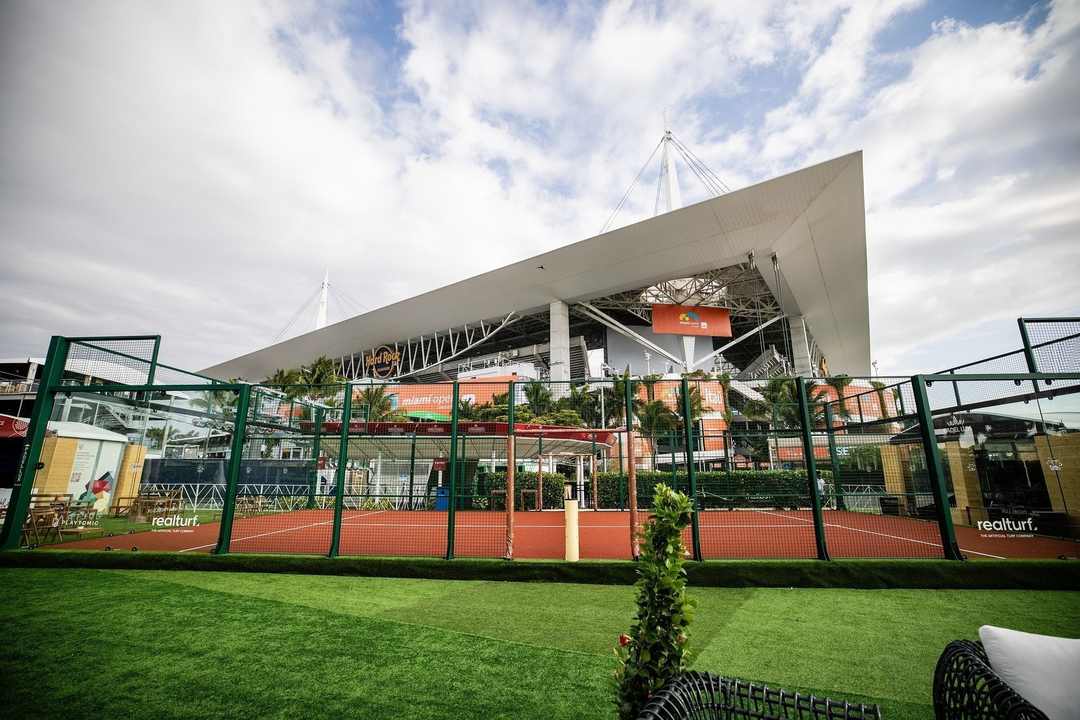 Padel courts at Hard Rock Stadium in Miami Gardens, FL