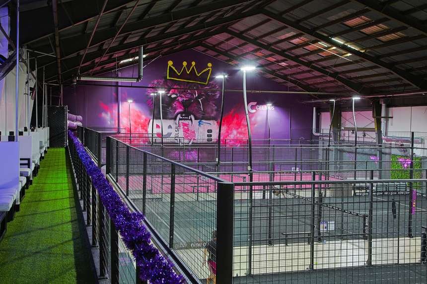 Padel courts at Kingdom of Padel in San Diego, CA