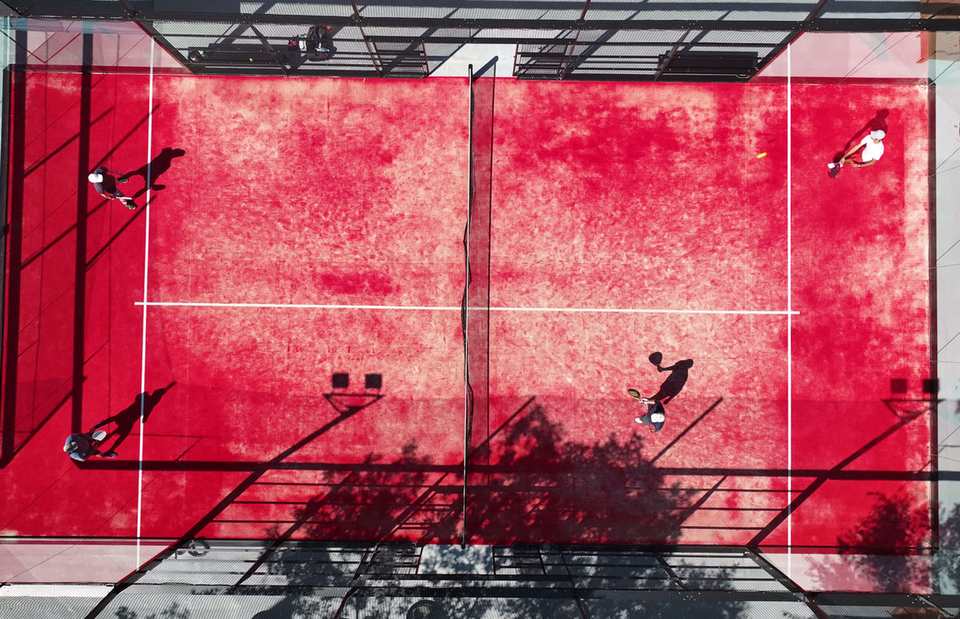 Padel courts at Meadow Creek Tennis & Fitness Club in Denver, CO
