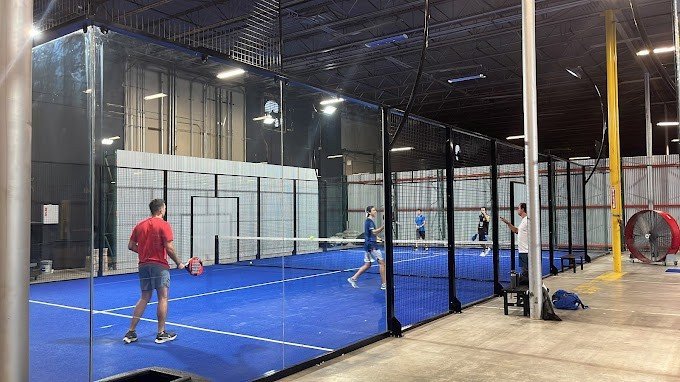 Padel courts at Net Racquet Club in Farmers Branch, TX