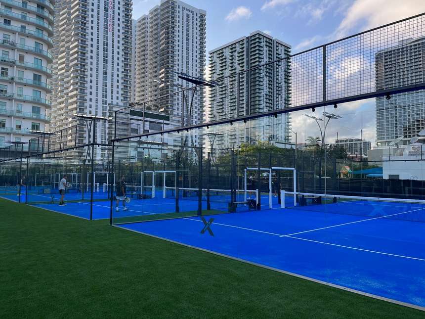 Padel courts at Padel X in Miami, FL