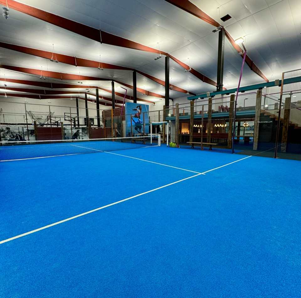 Padel courts at PADELphia Venice Island in Philadelphia, PA