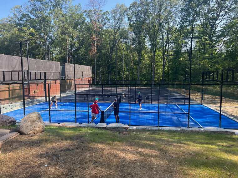 Padel courts at Park Lakes Tennis & Paddle in Mountain Lakes, NJ