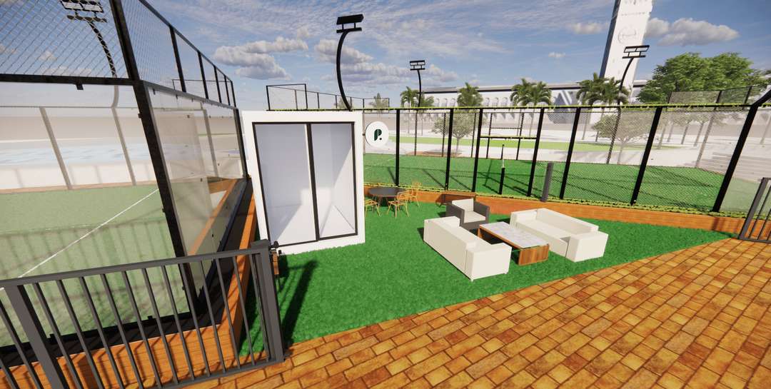 Padel courts at Park Padel in San Francisco, CA