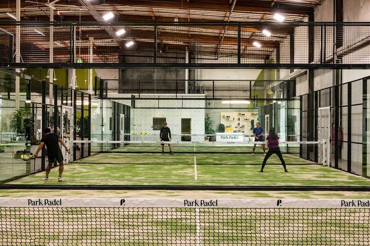 Padel courts at Park Padel in South San Francisco, CA