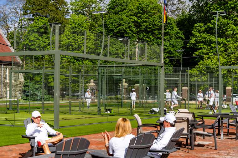 Padel courts at Philadelphia Cricket Club in Flourtown, PA