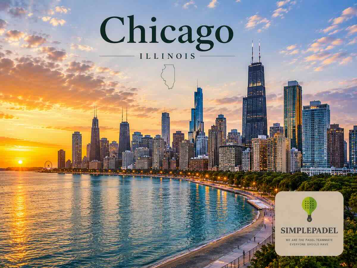 Padel courts in Chicago with players in action