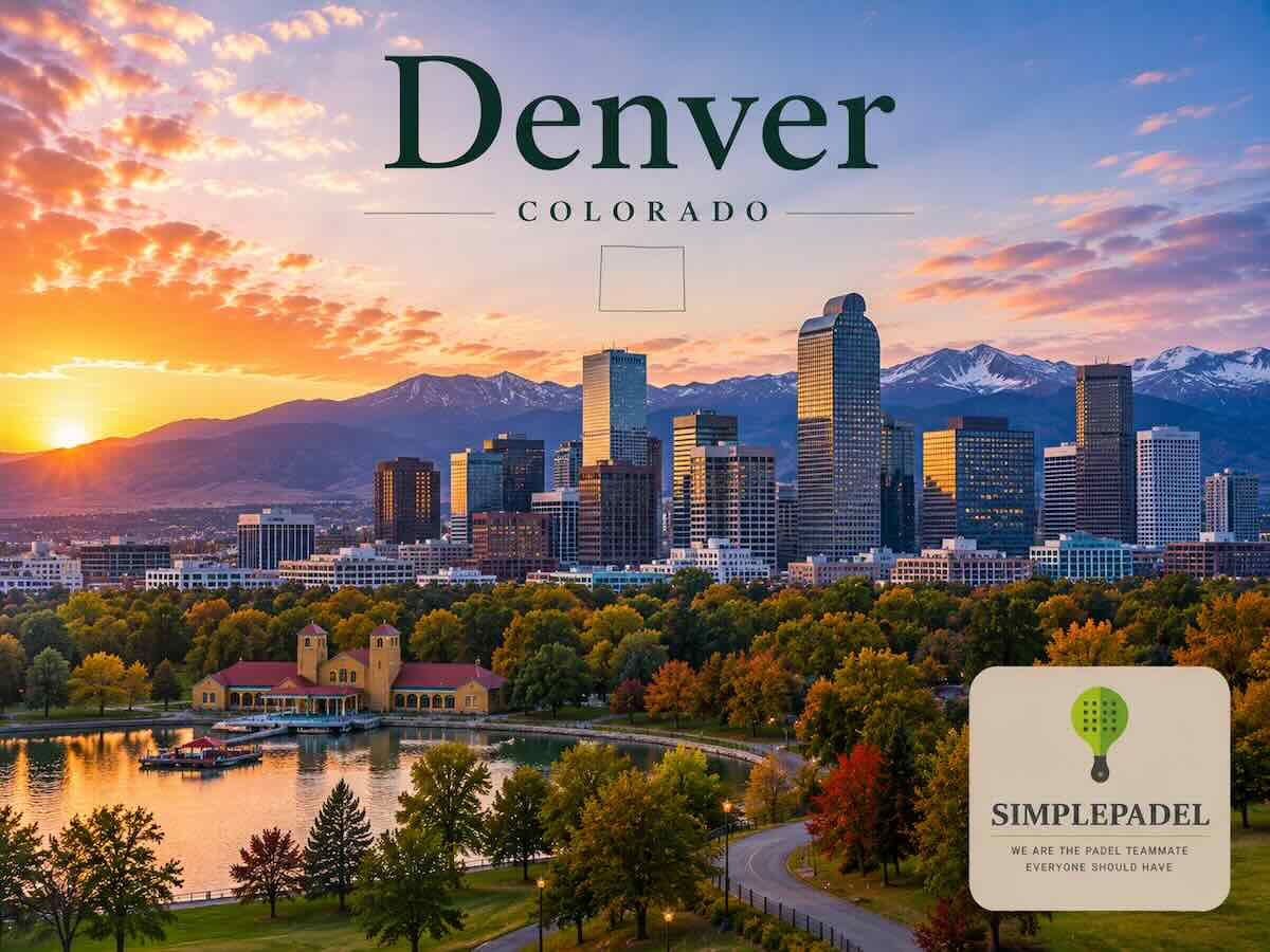 Padel courts in Denver with players in action