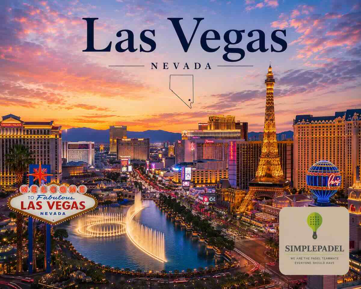 Padel courts in Las Vegas with players in action
