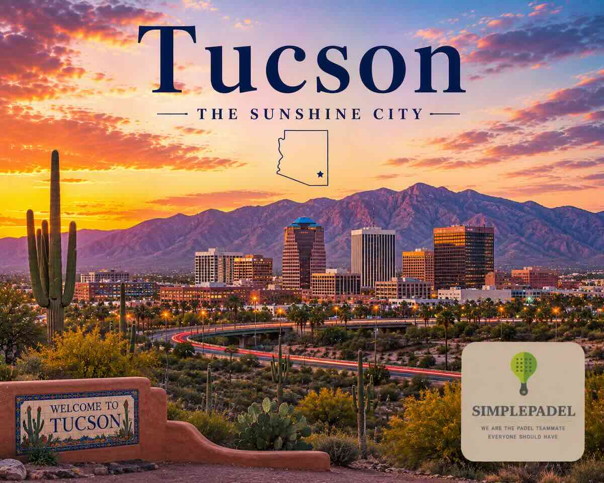Padel courts in Tucson with players in action