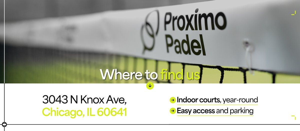 Padel courts at Proximo Padel Northbrook in Northbrook, IL