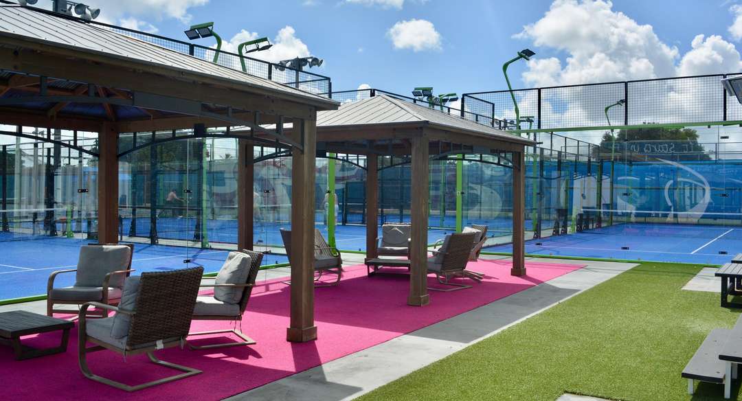 Padel courts at Pulse Padel Hub in North Miami, FL