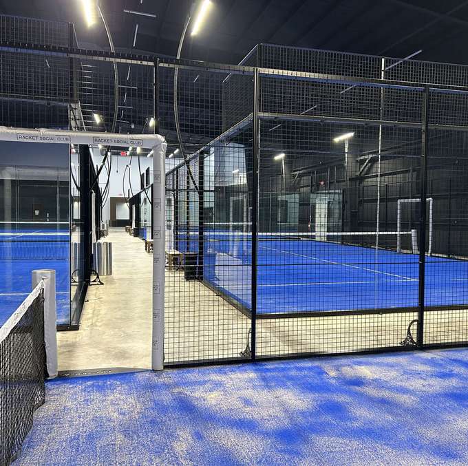 Padel courts at Racket Social Club Katy in Katy, TX