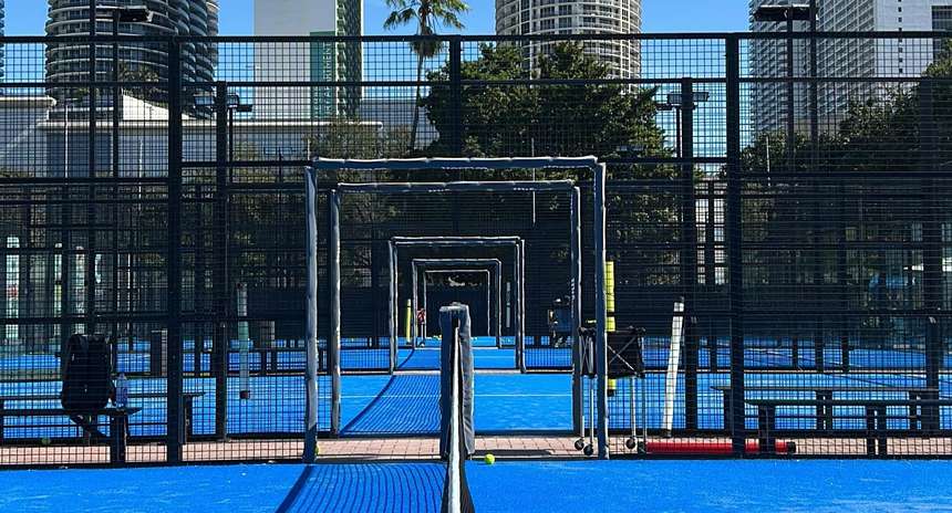 Padel courts at Real Padel Miami in Miami, FL