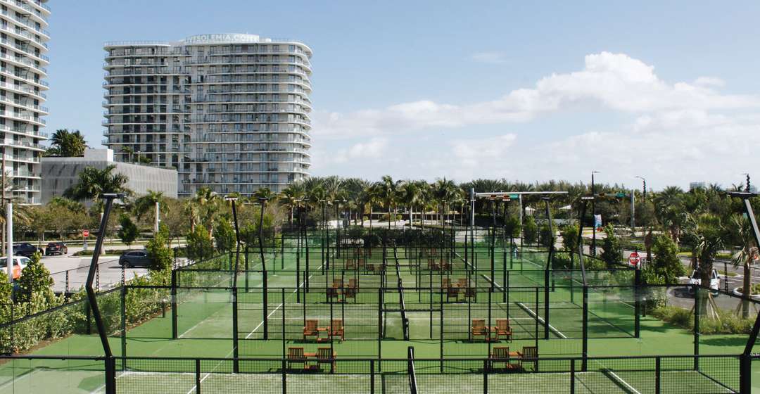 Padel courts at Reserve Padel Sole Mia in North Miami, FL