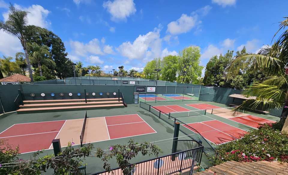 Padel courts at South End Racquet & Health Club in Torrance, CA