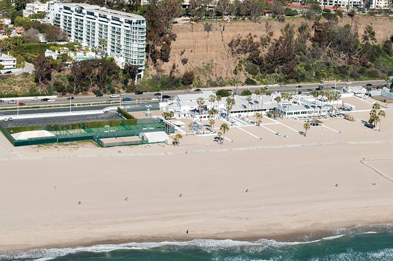 Padel courts at The Beach Club in Santa Monica, CA