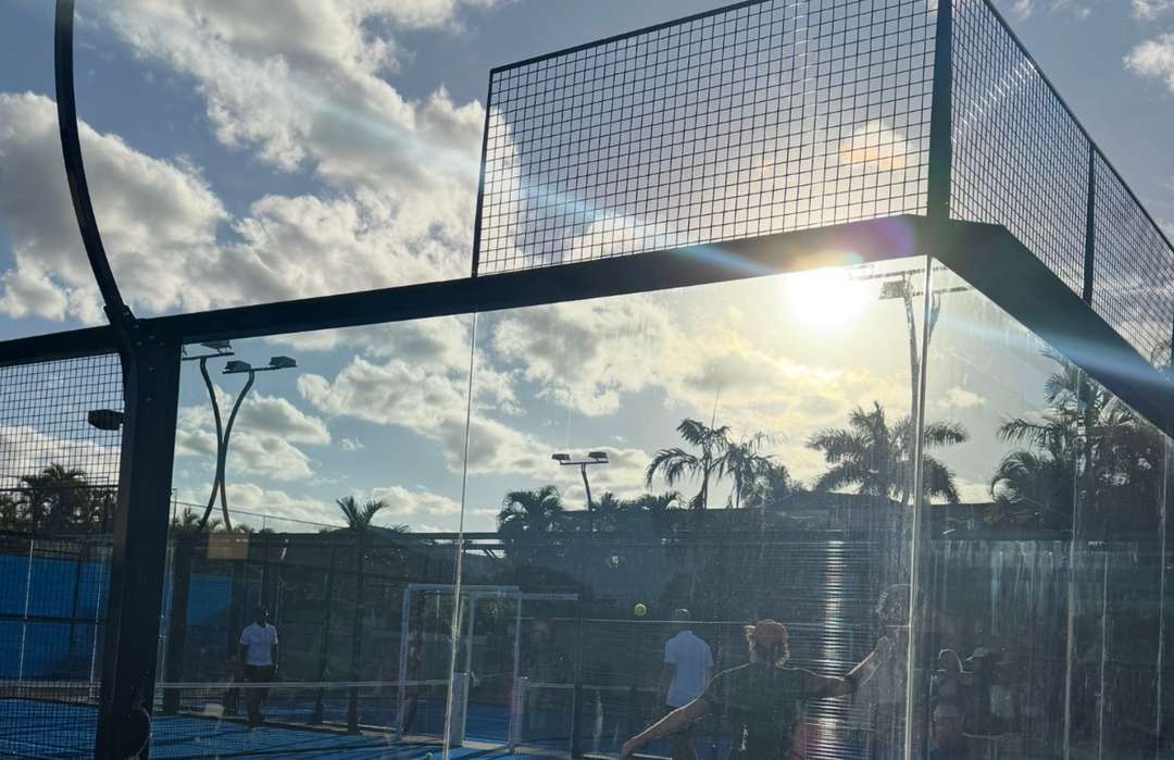 Padel courts at The Club at Boca Pointe in Boca Raton, FL