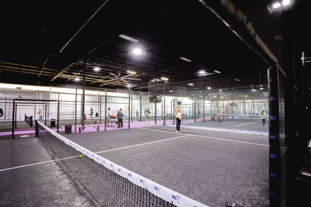 Padel courts at The King of Padel in San Diego, CA