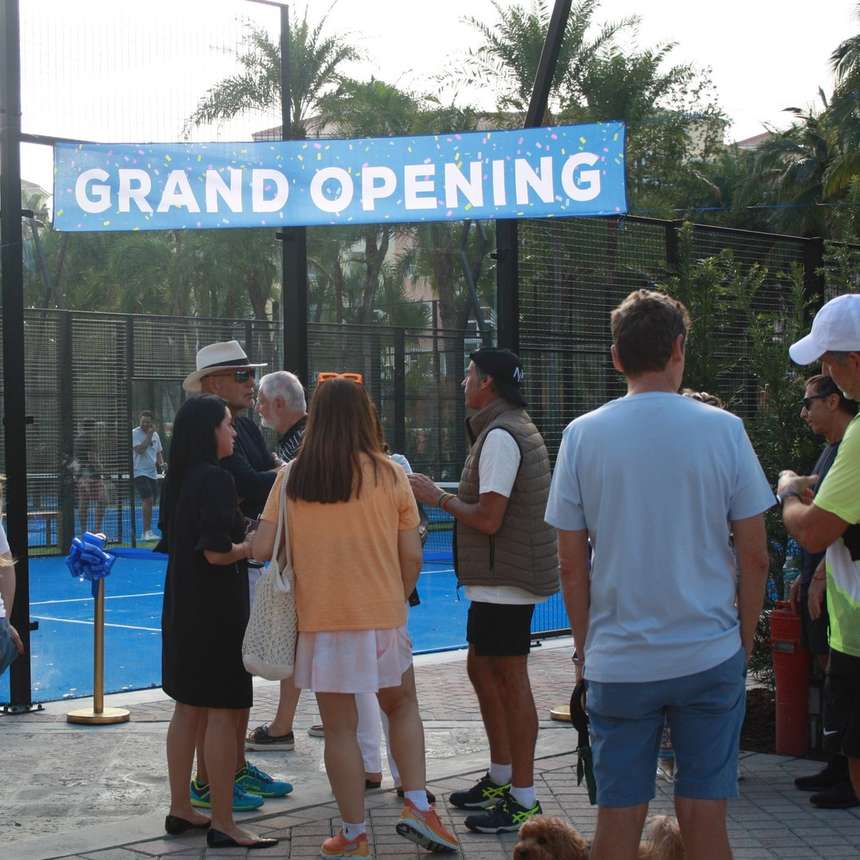 Padel courts at The Ocean Club in Key Biscayne, FL