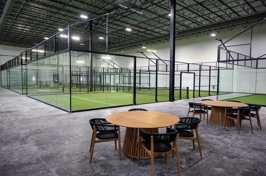Padel courts at The Pad Sarasota in Sarasota, FL