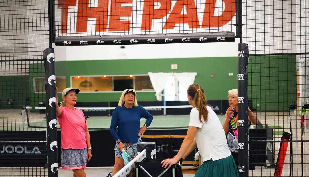 Padel courts at The Pad Tucson in Tucson, AZ