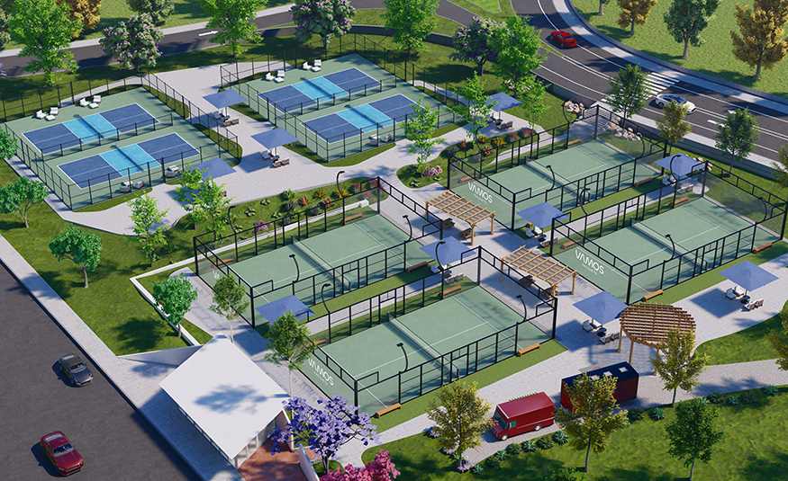 Padel courts at Vamos Racquets in East Hanover, NJ