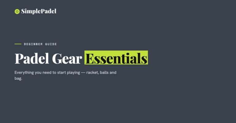 Padel equipment beginner guide banner