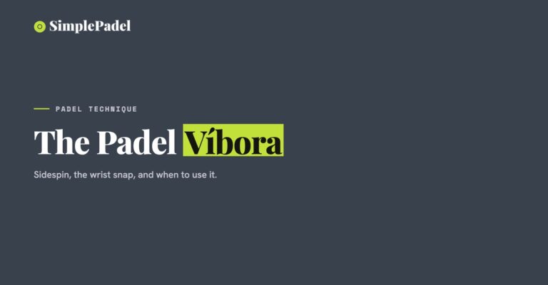 Padel vibora technique guide