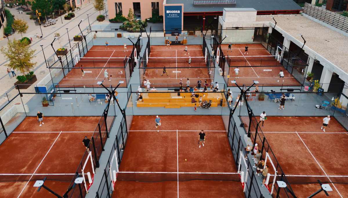 Padel courts at Sensa Padel in Nashville, TN