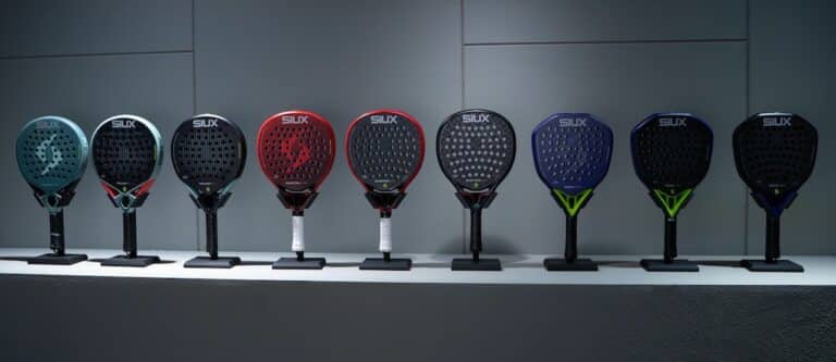 Siux padel rackets, including the Fenix Elite and Pegasus Revolution