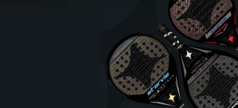 StarVie padel rackets, including the Metheora control flagship and Triton power diamond